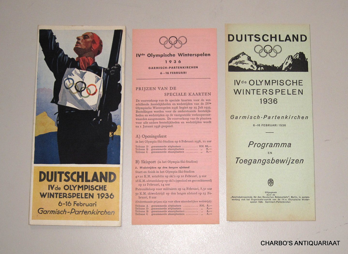 N/A, - Duitschland. IVde Olympische Winterspelen 1936, 6-16 Februari, Garmisch-Partenkirchen.