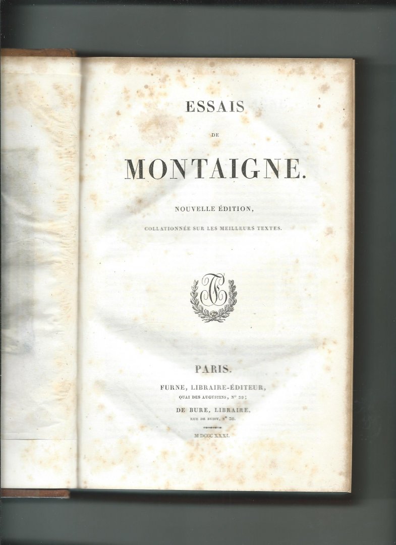 Montaigne, Michel de - Essais