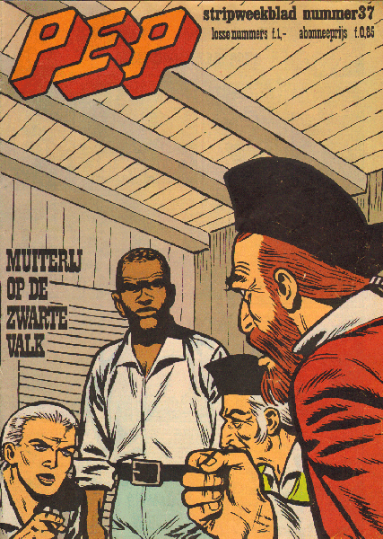 Diverse tekenenaars - PEP 1975 nr. 37, 12 september, stripweekblad  met  DIVERSE STRIPS o.a. TRIGIË/AGENT 327/LEFRANC/EPPO/ROODBAARD (COVER)