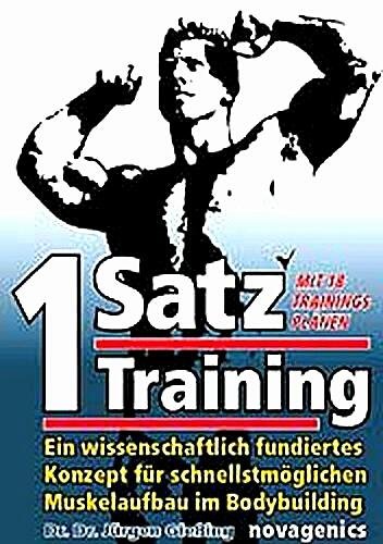 Gießing , Jürgen . [ isbn 9783929002362 ]  ( Mit 18 Trainingsplänen . ) - Ein-Satz Training . ( Ein wissenschaftlich fundiertes Konzept für schnellstmöglichen Muskelaufbau im Bodybuilding . ) Mit " 1-Satz Training " liegt ein Buch vor, das die neuen Entwickelungen in der Trainingswissenschaft fur die Praxis nutzbar macht.