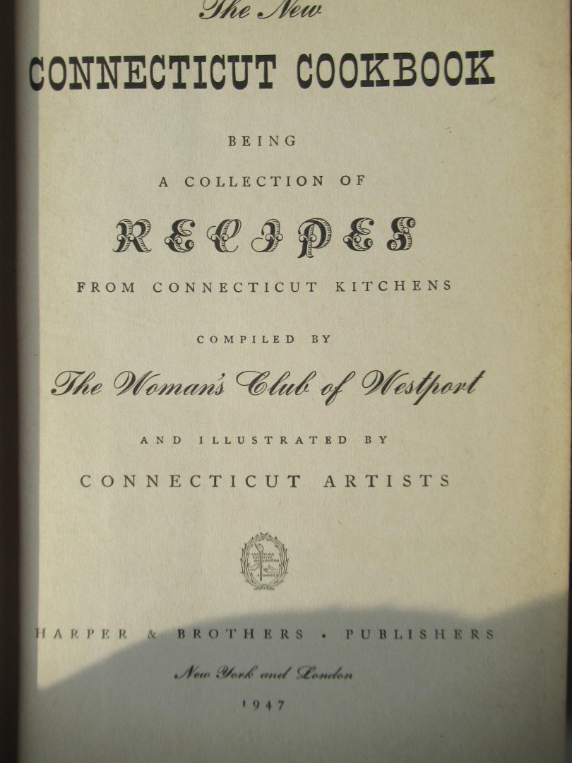  - The new Connecticut Cookbook