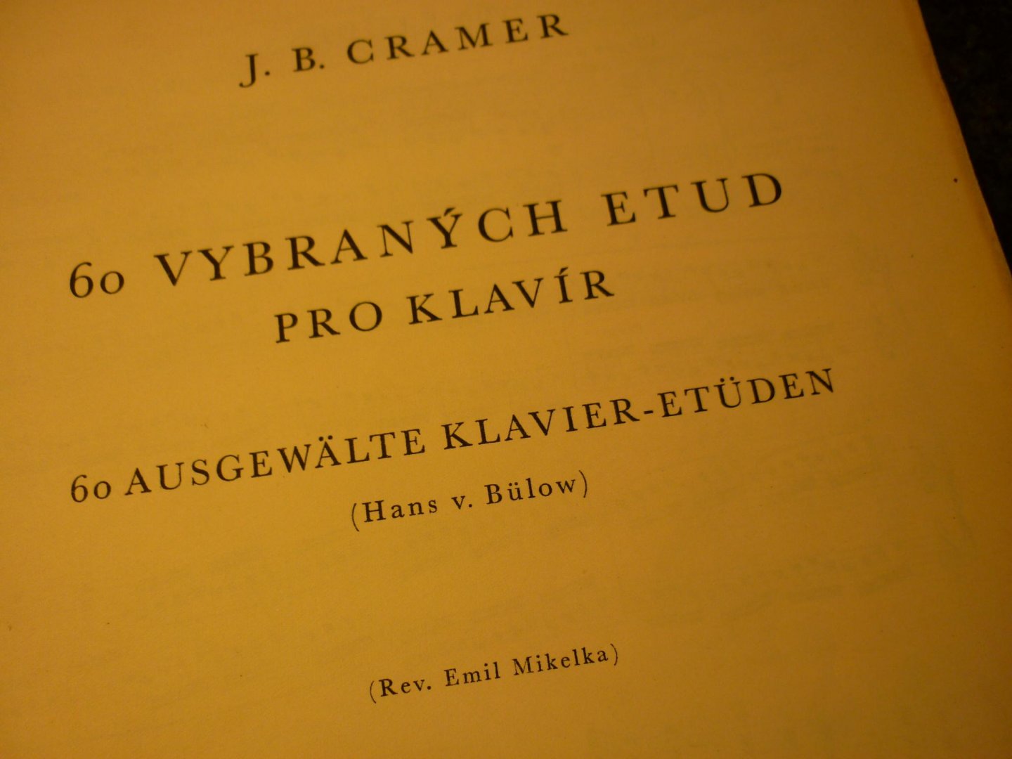 Cramer; Johann Baptist + Buelow; Hans Von - 60 ausgewahlte Ettuden (Rev. Emil Mikelka)