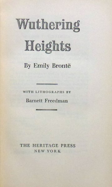 Emily Bronte. - Wuthering Heights.