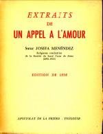 MENÉNENDEZ, Soeur JOSEFA - Extraits de un appel à l'amour. Edition de 1938