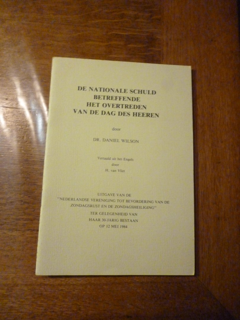Wilson Daniel - De nationale schuld betreffende het overtreden van de dag des Heeren