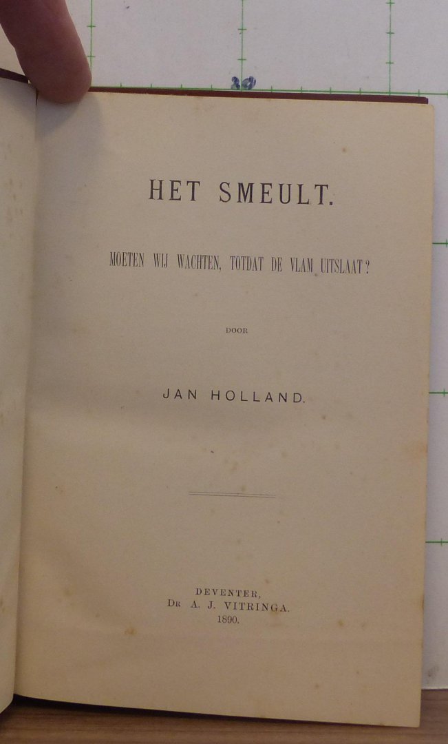 Holland, Jan - het smeult