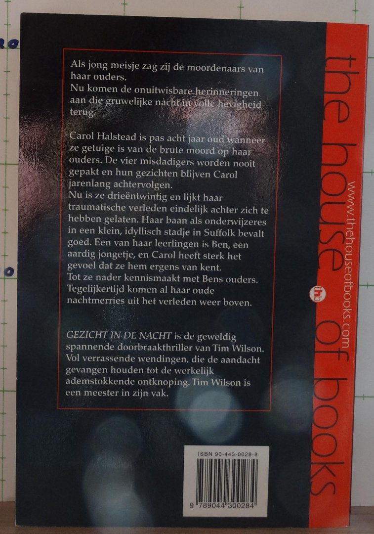 Wilson, Tim - gezicht in de nacht