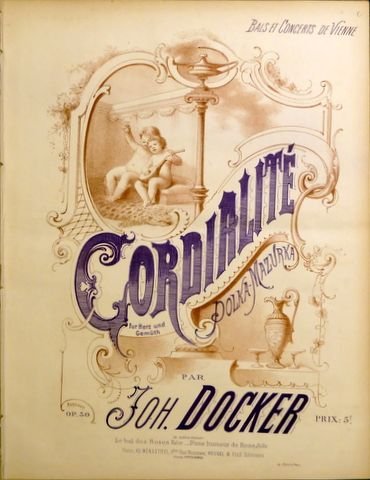 Döcker, Johann: - Cordialité. Für Herz und Gemüth. Polka-mazurka, op. 30