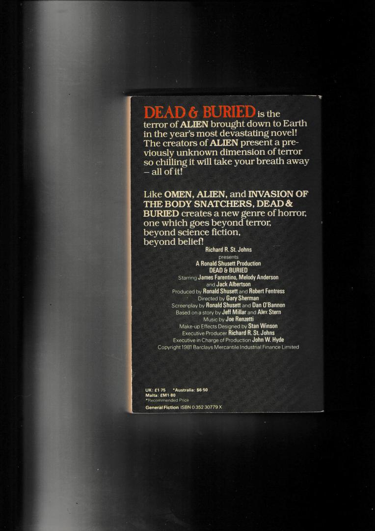 Quinn Yarbro, Chelsea - Dead and Buried  (Novelization of movie)