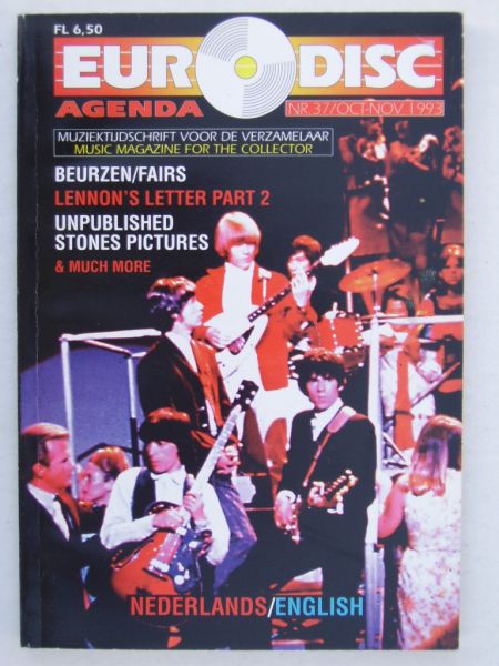 Eurodisc - Eurodisc Agenda nr.37 oct-nov. 1993 - muziektijdschrift voor de verzamelaar