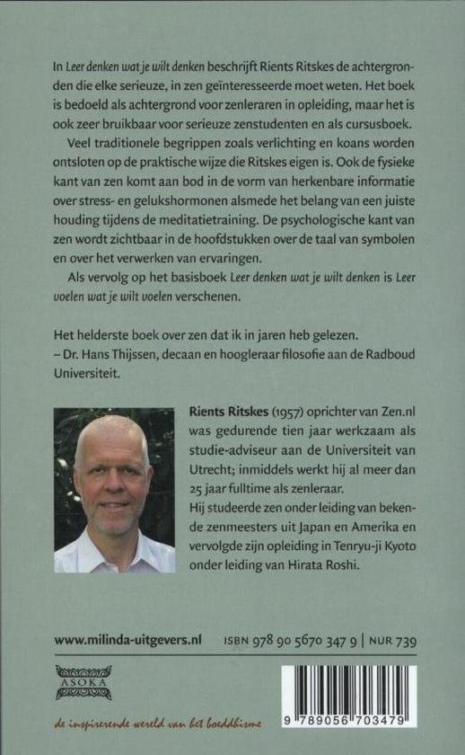 Ritskes, Rients Ranzen - Leer denken wat je wil denken / basisboek zentraining