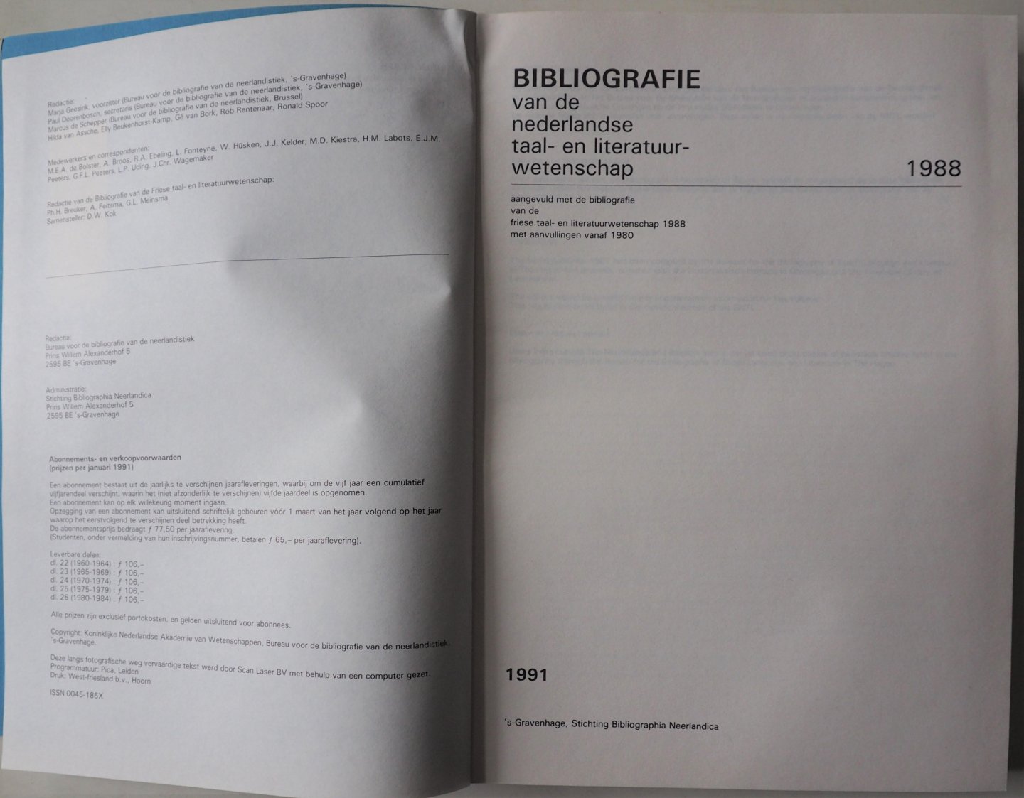 Geesink M S, Doornenbosch Paul, e.a. - BNTL Bibliografie van de Nederlandse taal- en literatuurwetenschap 1988 Aangevuld met de bibliografie van de Friese taal- en literatuurwetenschap 1988 met aanvulling vanaf 1980