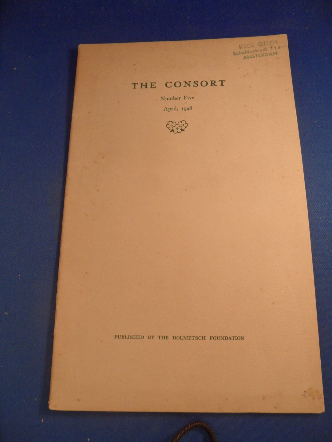 Dolmetsch foundation - The consort, no. 5, 1948. Journal of the Dolmetsch foundation