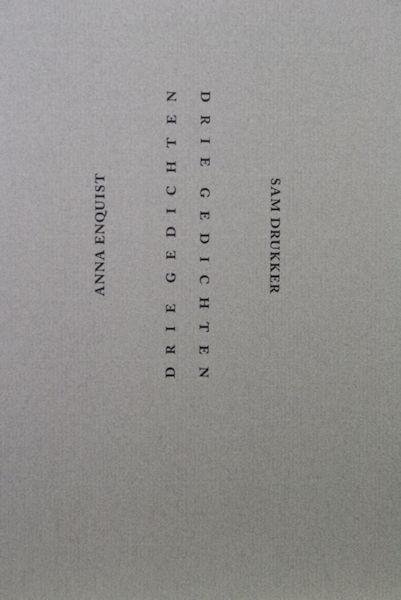 Enquist, Anna. - Drie gedichten.