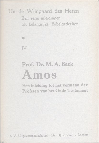Beek, Prof.Dr.M.A. - Amos