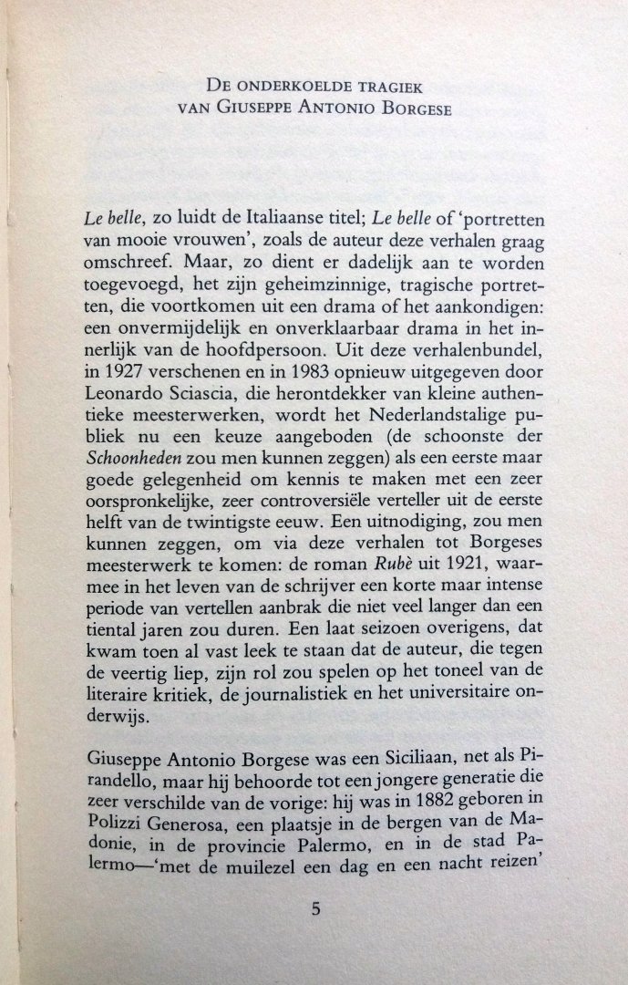 Borgese, Antonio Giuseppe - Schoonheden (Ex.1)