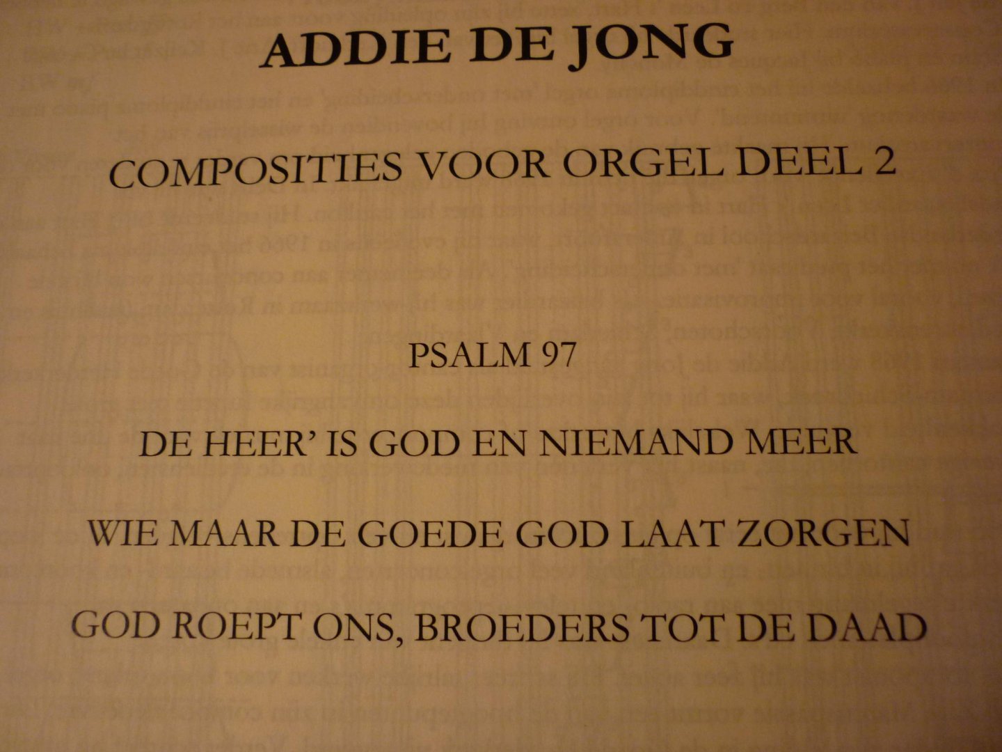 Jong; Addie de - 17 Psalmen & Gezangen - Deel 2; (Klavarskribo)