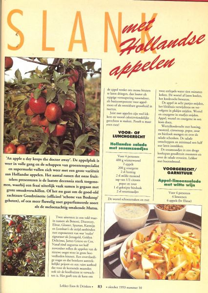 Entree Ton Borghouts * Kook gerei van het jaar 1994 * lekker in Oktober - ETEN en DRINKEN met Abiance  Oktober 1993 nr 10 Zevende jaargang  Gastronomisch magazine * Wijnliefhebber gaat conservatief op avontuur en mijmeren over 30 jaar oenologie * Wild zwijn is toch ook varkensvlees
