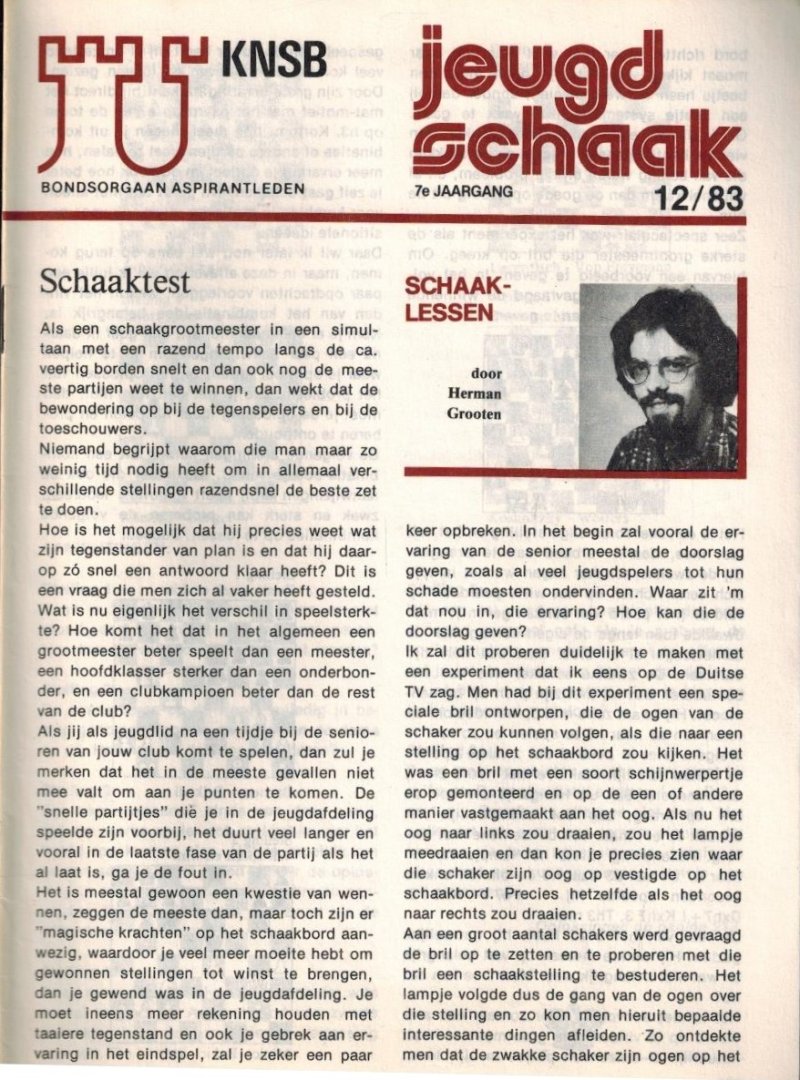 Koninklijke Nederlandse Schaakbond - Jeugdschaak 7e Jaargang 1983 Compleet