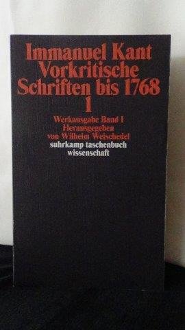 Kant, Immanuel, - Vorkritische Schriften bis 1768/1.  Band 1 u. 2  der Werkausgabe.