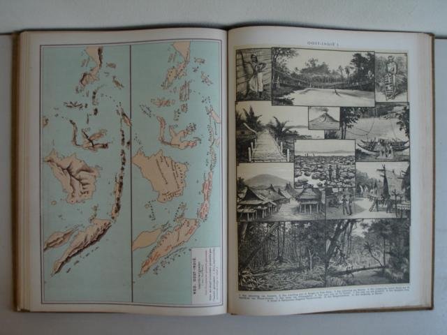 Noordhoff, R.. - Geïllustreerde Atlas der Geheele Aarde. Voor huis en school.