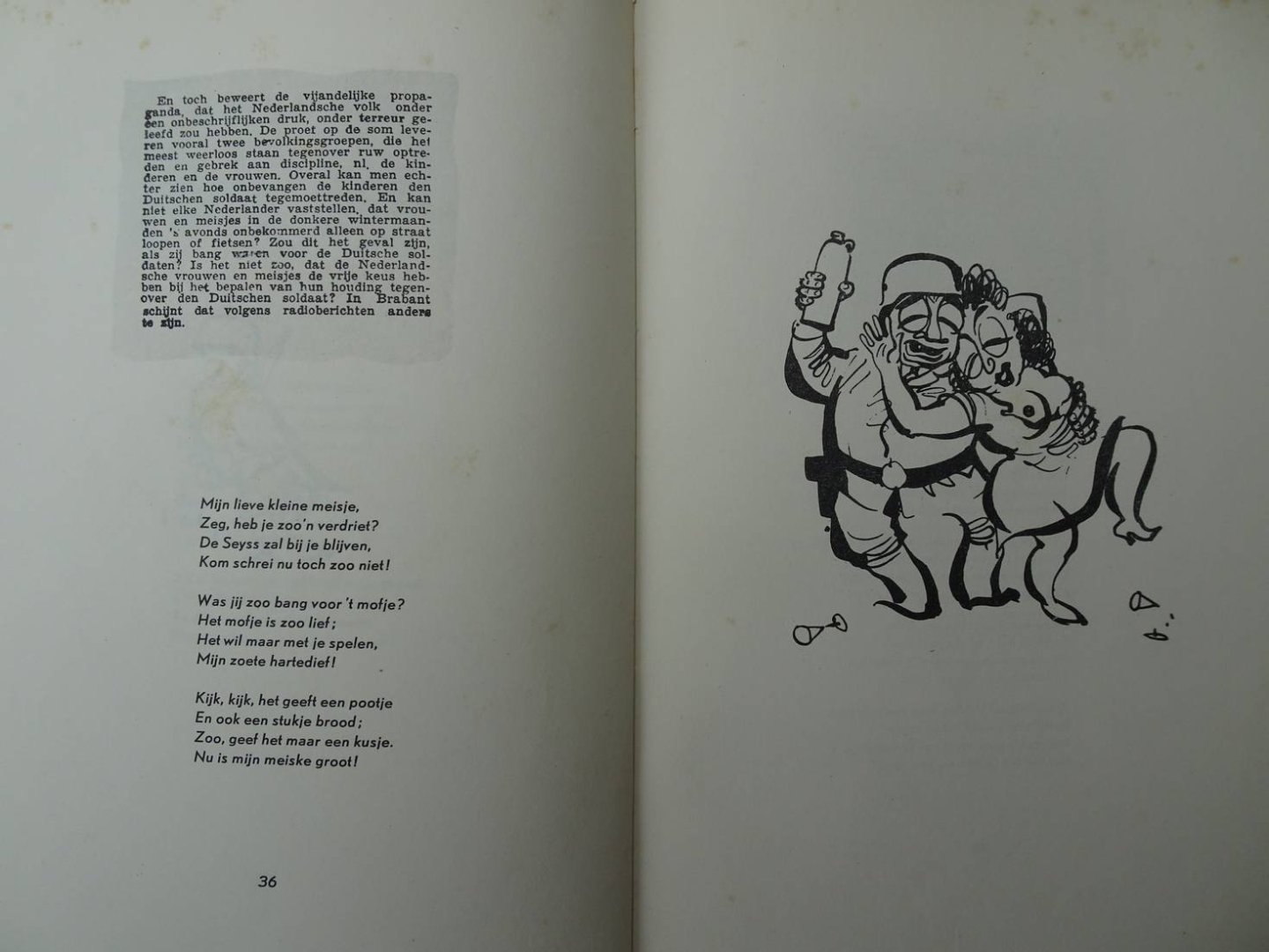 Handje Plak. - Wat straks? Handje Plak antwoordt Seyss Inquart op zijn rede van 3 januari 1945.