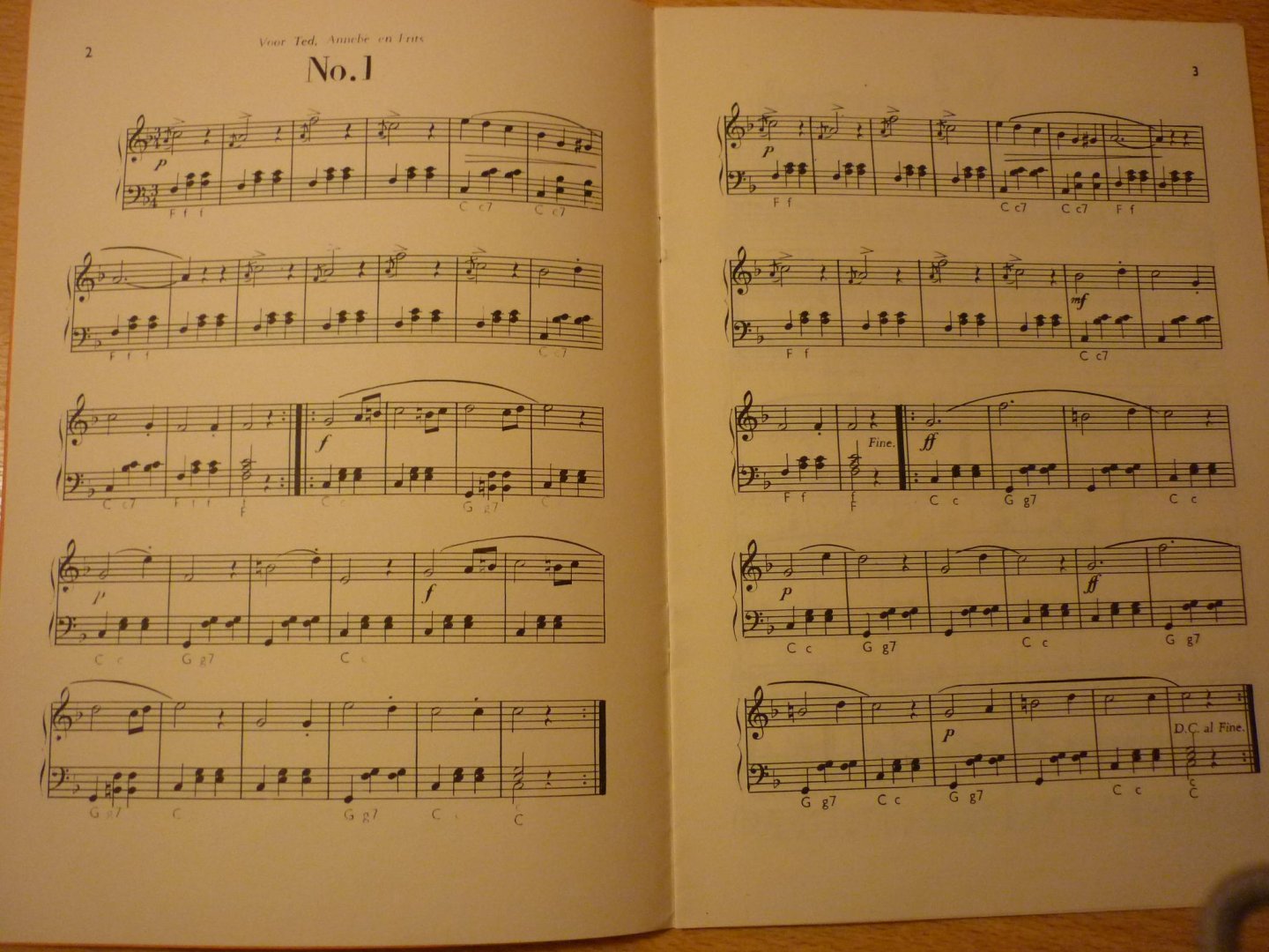 Vaal; Otto de - Vijf stukjes voor Accordeon of Piano