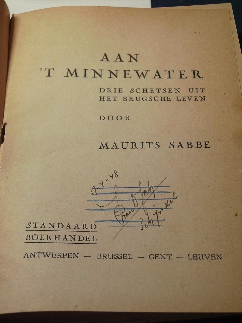 Sabbe, Maurits - Aan 't Minnewater drie schetsen uit het Brugsche leven; Cieltjie ; Twee Kalverliefden ; Hoe "Stientjie uut den Anker" gevrijd werd