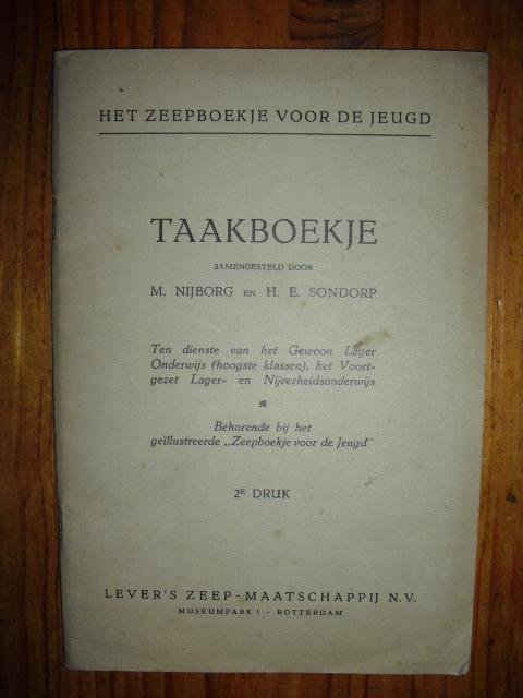 Nijborg, M. en Sondorp, H.E. - Het zeepboekje voor de jeugd. Taakboekje