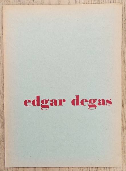 SM 1952: - Edgar Degas. Cat 87.