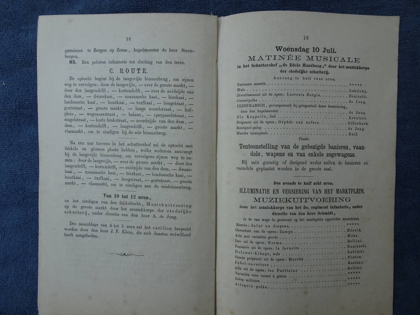 N.n.. - Feestwijzer voor de viering van den aanvang der spoorweg en kanaalwerken op het eiland Walcheren te Middelburg, op den 9 en 10 juli 1867.