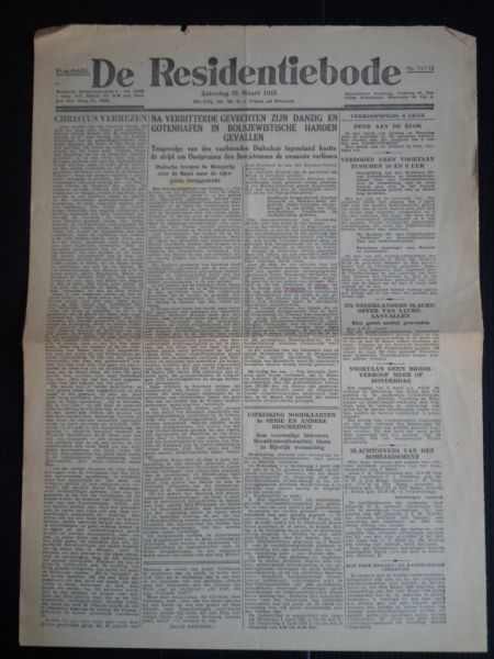 Oorlogskrant - De Residentiebode, Den Haag