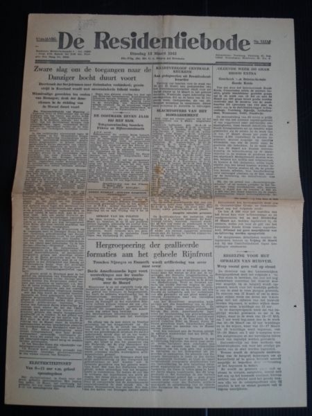 Oorlogskrant - De Residentiebode, Den Haag