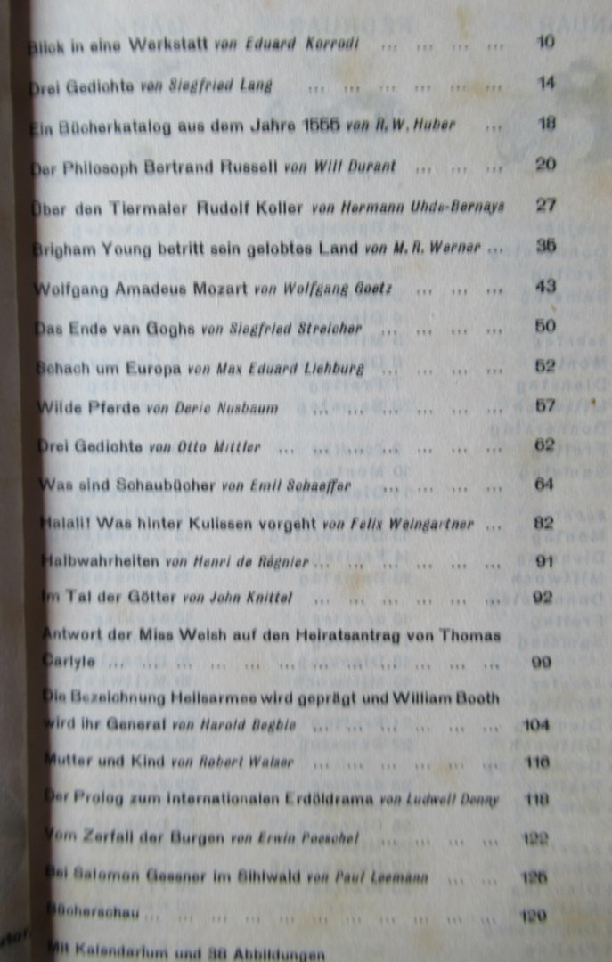  - Orell Fussli Almanach 1930