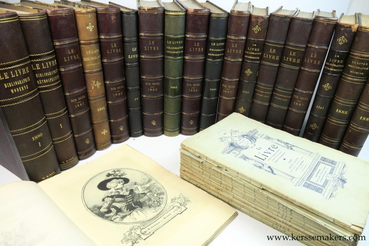 Le Livre: - Le Livre - revue mensuelle. Bibliographie Moderne & Bibliographie Retrospective (21 volumes, complete set).