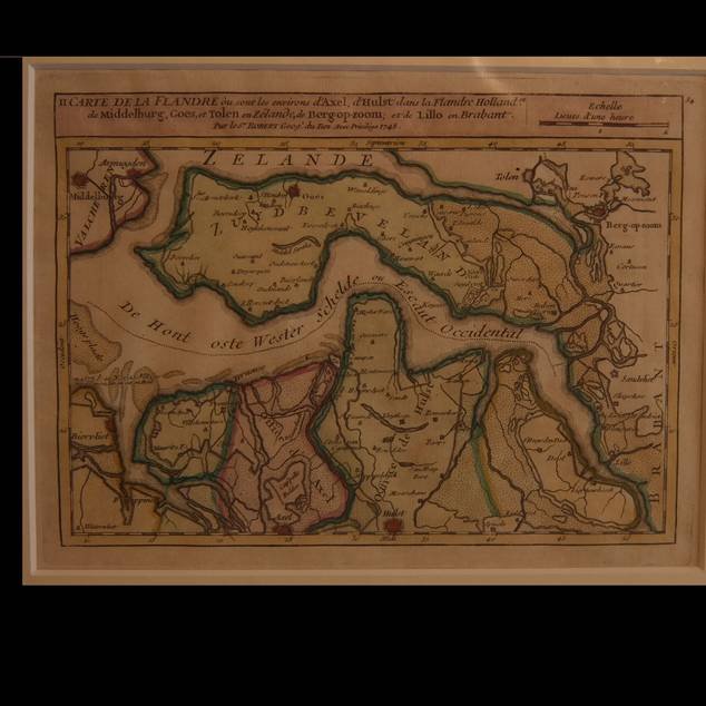 Zeeland.. - Carte de la Flandre òu sont les environs d'Axel, d'Hulst dans la Flandre Hollandaise de Middelburg, Goes, et Tolen en Zélande....