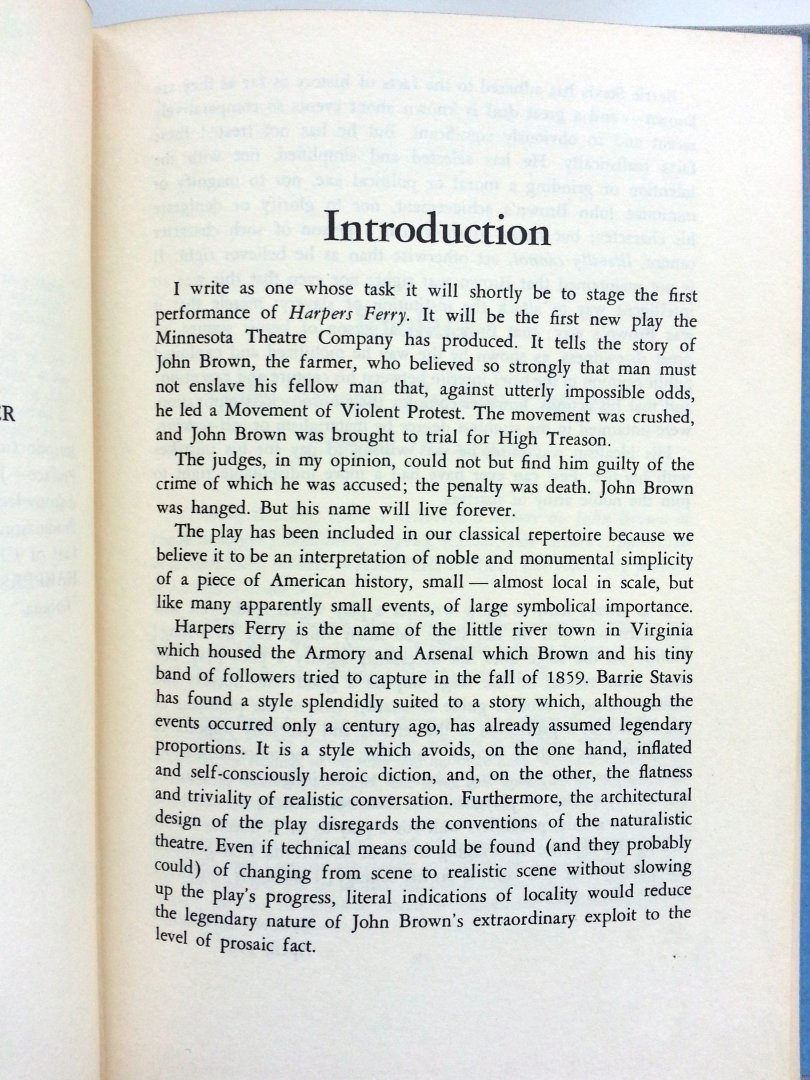 Stavis, Barrie - Harpers Ferry (Introduction by Tyrone Guthrie) (ENGELSTALIG)
