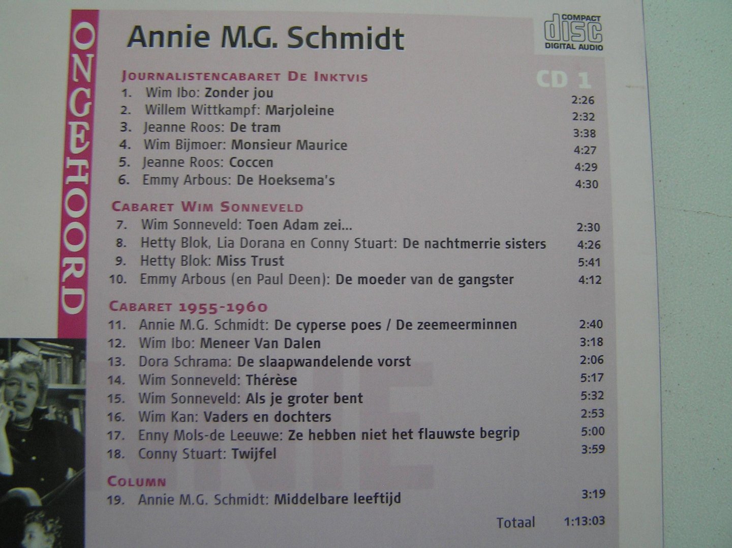 Gelder van Henk - Annie M.G. Schmidt   ONGEHOORD  Oorspronkelijke opnamen uit de jaren 50  INCL. 2 CD's