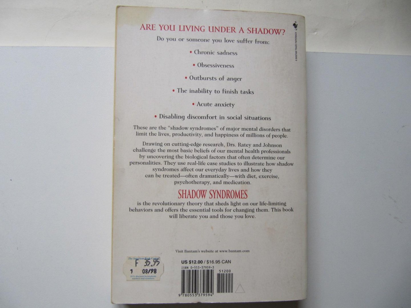 Ratey, John J. - Shadow Syndromes / The Mild Forms of Major Mental Disorders That Sabotage Us