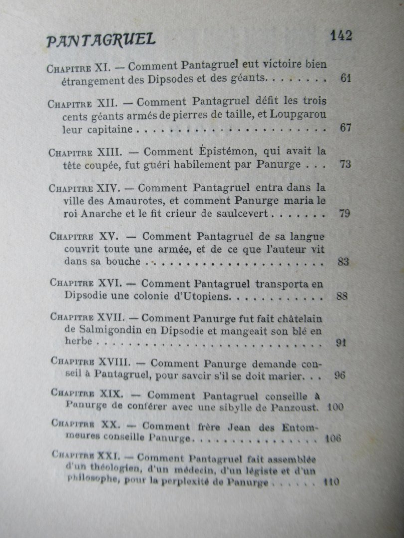 Rabelais - Pantagruel 2 delen