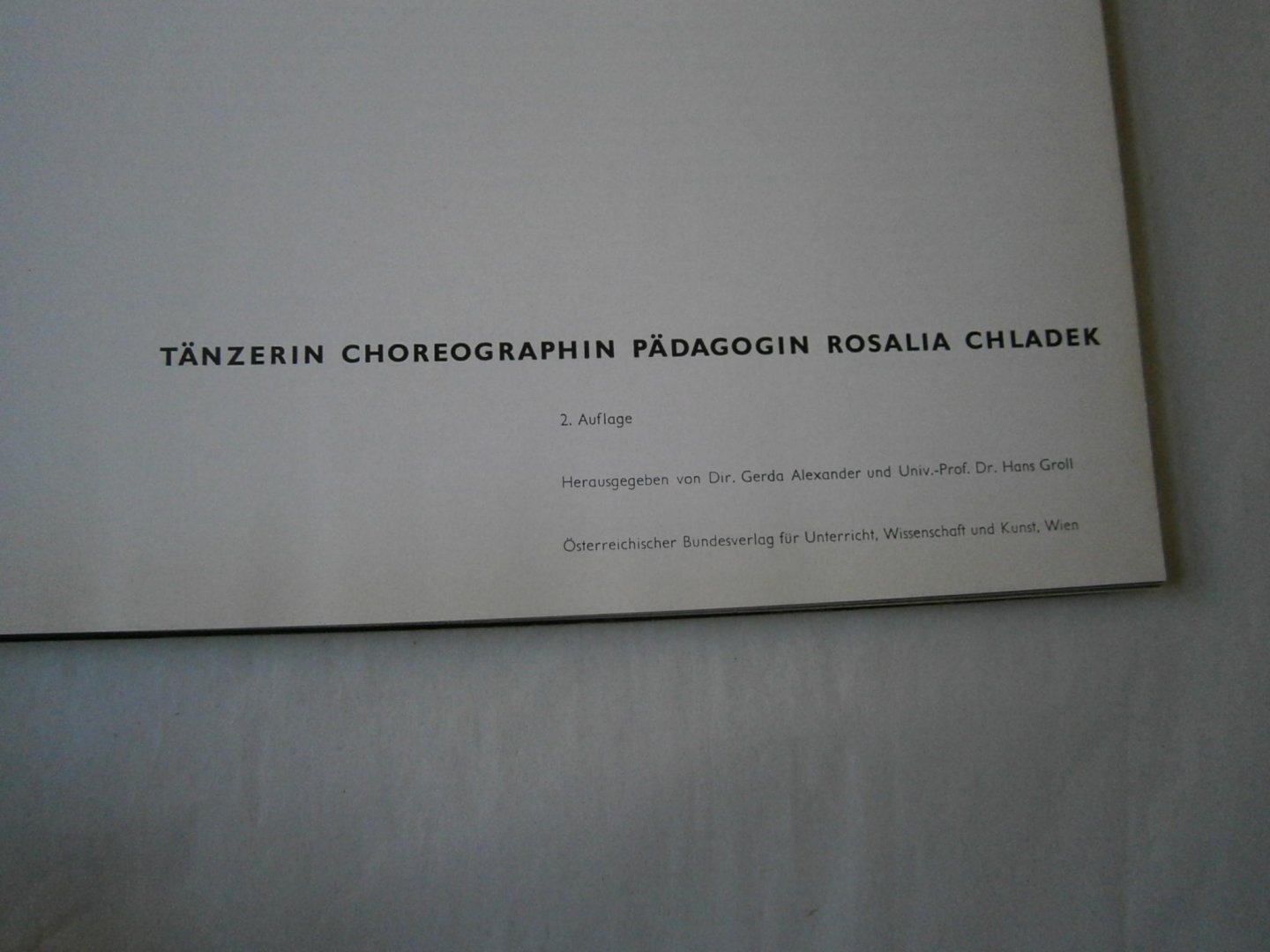 Brenner, Gustav - Tänzerin, Choreographin, Pädagogin Rosalia Chladek