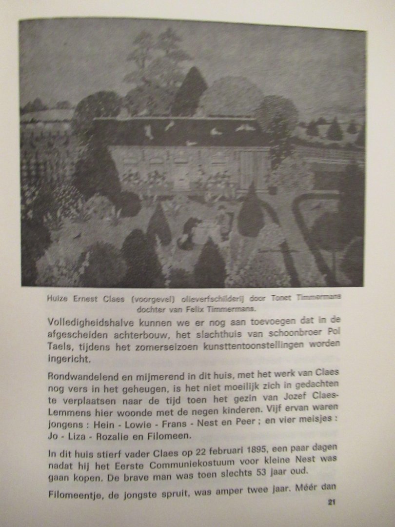 Vandevoort, Piet - Post-scriptum Ernest Claes 1885- 1968