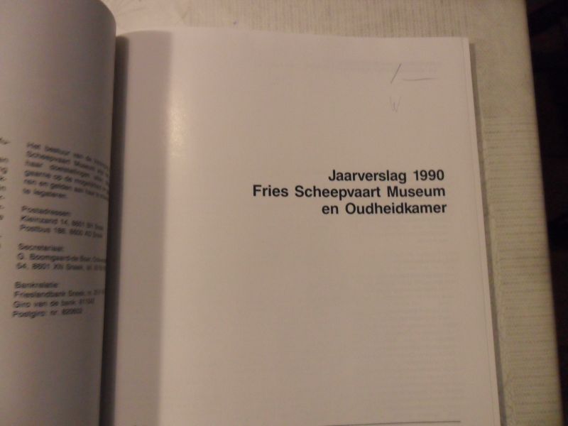 Fries Scheepvaart museum - Jaarverslag 1990 Fries Scheepvaart Museum en Oudheidkamer