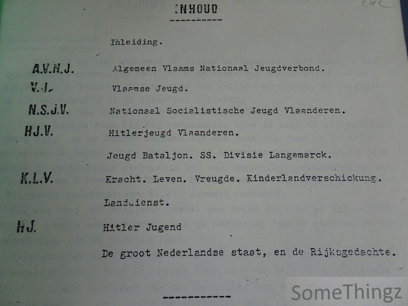 Vereecken, Piet. - De Vlaamse jeugd in oorlogstijd, 1934 - 1945.