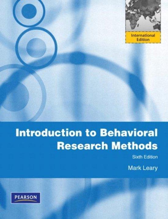 Leary, Mark - Introduction to Behavioral Research Methods