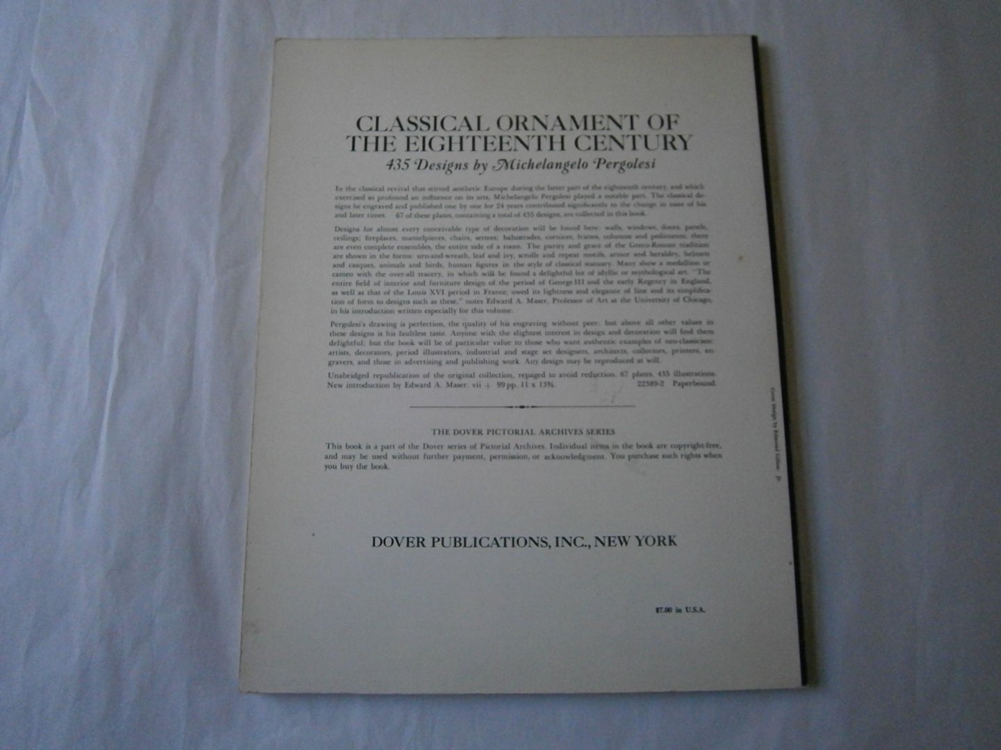 Maser, Edward A. - Classical ornament of the eighteenth century