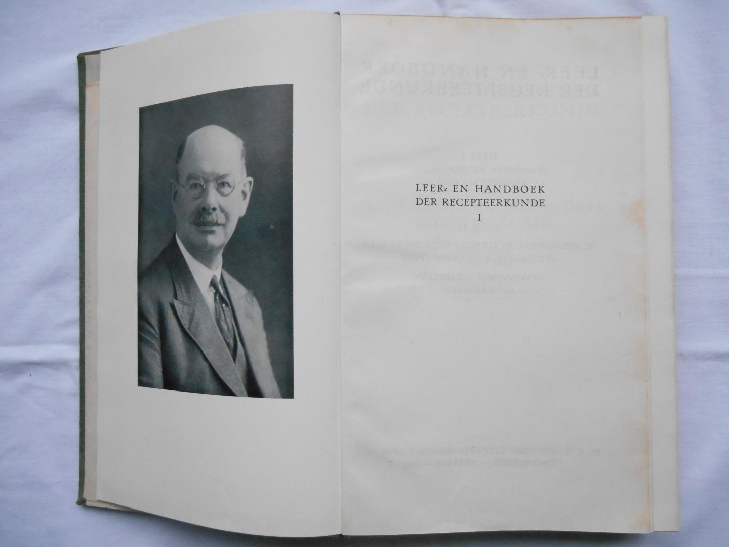 Wielen, P. van der & dr. J. Kok - Leer en handboek der recepteerkunde deel 1, derde druk herzien door dr. J. Kok