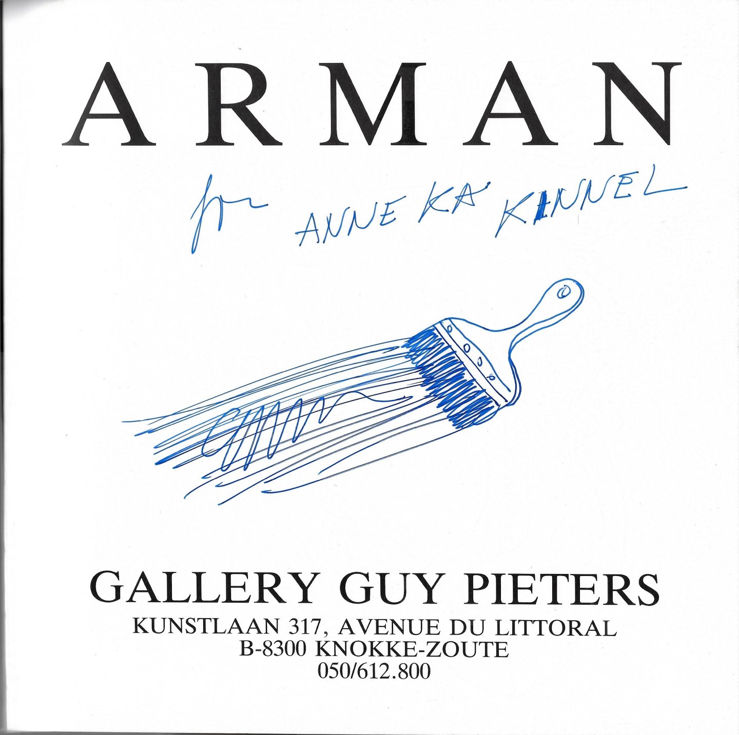 PIETERS, Guy - Arman couleurs (gesigneerd, met tekening)