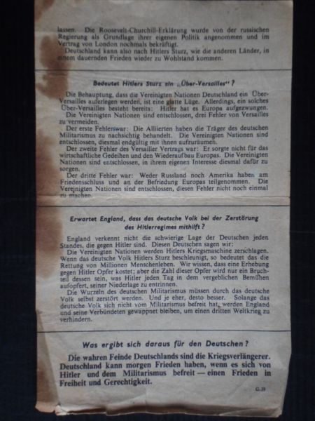 Geallieerd strooibiljet - Nach Hitlers Sturz