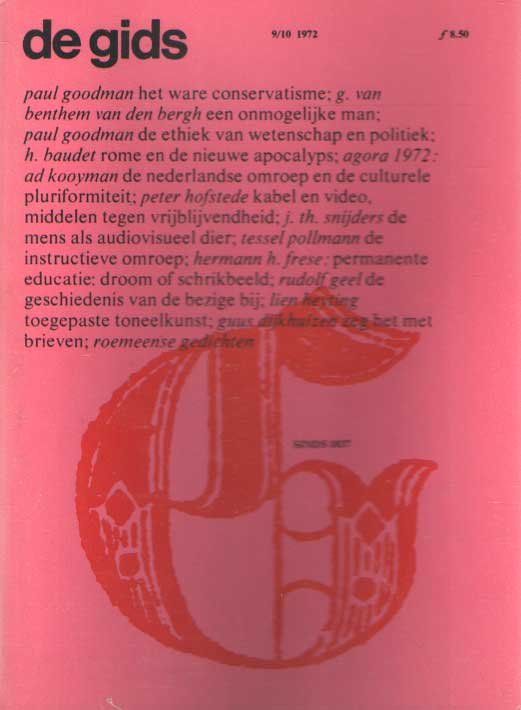 Constandse, H. Mulisch e.a. (redactie), A.L. - De Gids. Algemeen Cultureel Maandblad. Honderdvijfendertigste jaargang, 1972 no. 9/10